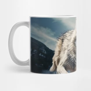 Wolf Animal Wildlife Wilderness Colorful Realistic Illustration Mug